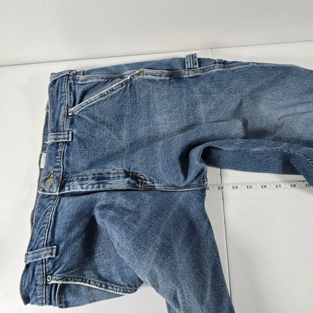 Lee Workwear Mens Blue Carpenter Jeans Straight Leg Utility Pants 36x30 2030